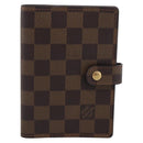 LOUIS VUITTON Damier Ebene Agenda PM Day Planner Cover R20029 LV Auth SK215A-2