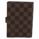 LOUIS VUITTON Damier Ebene Agenda PM Day Planner Cover R20029 LV Auth SK215A-3