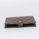 LOUIS VUITTON Damier Ebene Agenda PM Day Planner Cover R20029 LV Auth SK215A-4