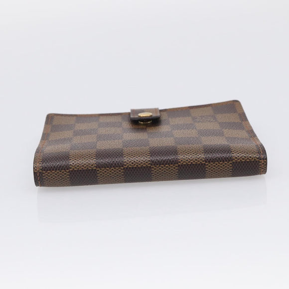 LOUIS VUITTON Damier Ebene Agenda PM Day Planner Cover R20029 LV Auth SK215A