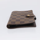 LOUIS VUITTON Damier Ebene Agenda PM Day Planner Cover R20029 LV Auth SK215A-7