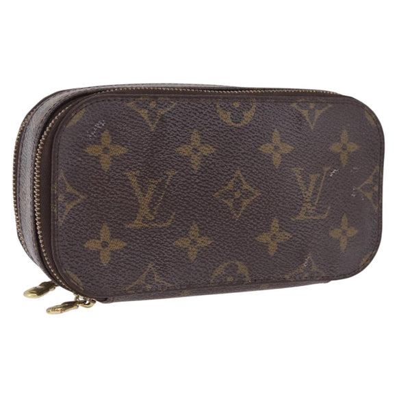 LOUIS VUITTON Monogram Trousse Brush PM Cosmetic Pouch M47510 LV Auth SK217