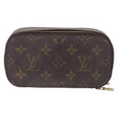 LOUIS VUITTON Monogram Trousse Brush PM Cosmetic Pouch M47510 LV Auth SK217-3