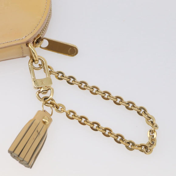 LOUIS VUITTON Vernis Porte Monnaie Chapo Rose Florentin M91416 LV Auth SK218A