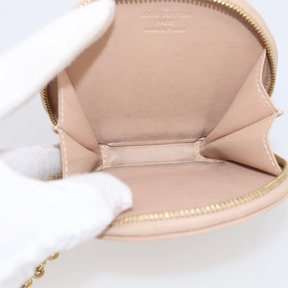 LOUIS VUITTON Vernis Porte Monnaie Chapo Rose Florentin M91416 LV Auth SK218A
