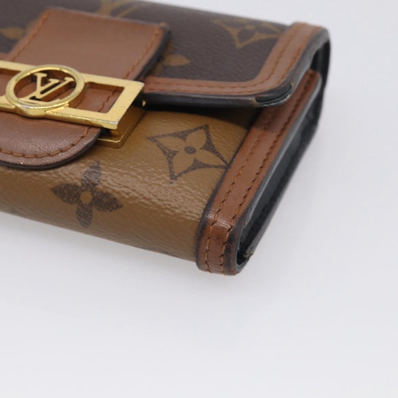 LOUIS VUITTON Reverse Portefeuille Daufine Compact Wallet M68725 LV Auth SK258