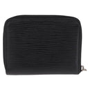 LOUIS VUITTON Epi Zippy Coin Purse Black M60152 LV Auth SK259-3
