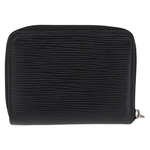 LOUIS VUITTON Epi Zippy Coin Purse Black M60152 LV Auth SK259