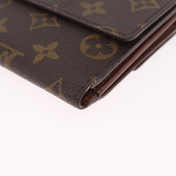 LOUIS VUITTON Monogram Porte Monnaie Bier Cartes Crdit Wallet M61652 Auth SK260