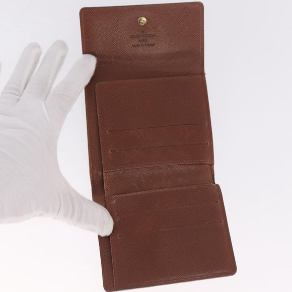 LOUIS VUITTON Monogram Porte Monnaie Bier Cartes Crdit Wallet M61652 Auth SK260