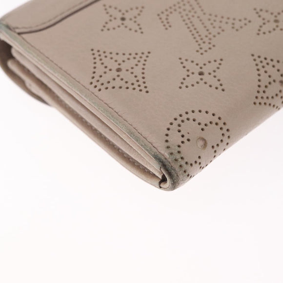 LOUIS VUITTON Mahina Portefeuille Iris Wallet Beige M58094 LV Auth SK262