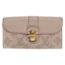 LOUIS VUITTON Mahina Portefeuille Iris Wallet Beige M58094 LV Auth SK262-2