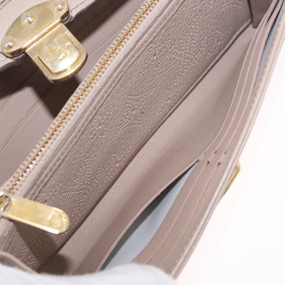 LOUIS VUITTON Mahina Portefeuille Iris Wallet Beige M58094 LV Auth SK262