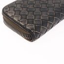 Bottega Veneta INTRECCIATO Coin Purse Leather Black 114075 Auth SK268-10
