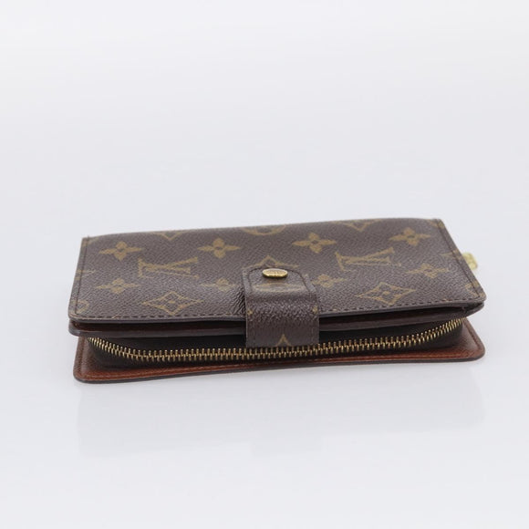 LOUIS VUITTON Monogram Porto Papie Zip Wallet M61207 LV Auth SK276A