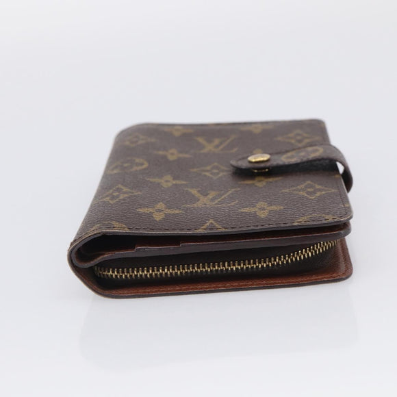 LOUIS VUITTON Monogram Porto Papie Zip Wallet M61207 LV Auth SK276A