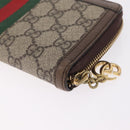 GUCCI GG Offdia Web Sherry Line Long Wallet Beige Red Green 523154 Auth SK277-11