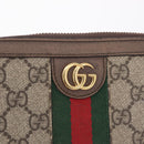 GUCCI GG Offdia Web Sherry Line Long Wallet Beige Red Green 523154 Auth SK277-12