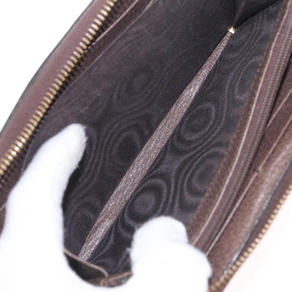 GUCCI GG Offdia Web Sherry Line Long Wallet Beige Red Green 523154 Auth SK277