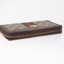 GUCCI GG Offdia Web Sherry Line Long Wallet Beige Red Green 523154 Auth SK277-6