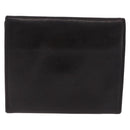 CHANEL COCO Mark Coin Purse Lamb Skin Black Gold CC Auth SK285-3