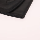 CHANEL COCO Mark Coin Purse Lamb Skin Black Gold CC Auth SK285-8