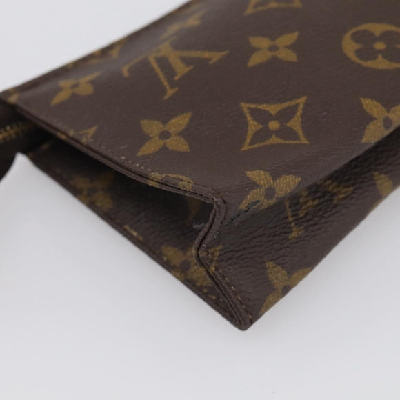LOUIS VUITTON Monogram Poche Toilette 15 Pouch M47546 LV Auth SK288