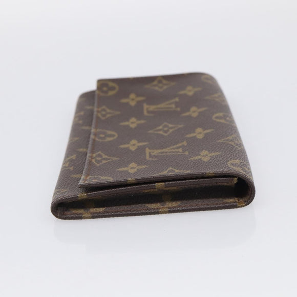 LOUIS VUITTON Monogram Portuen 3 Credit Long Wallet M61818 LV Auth SK297