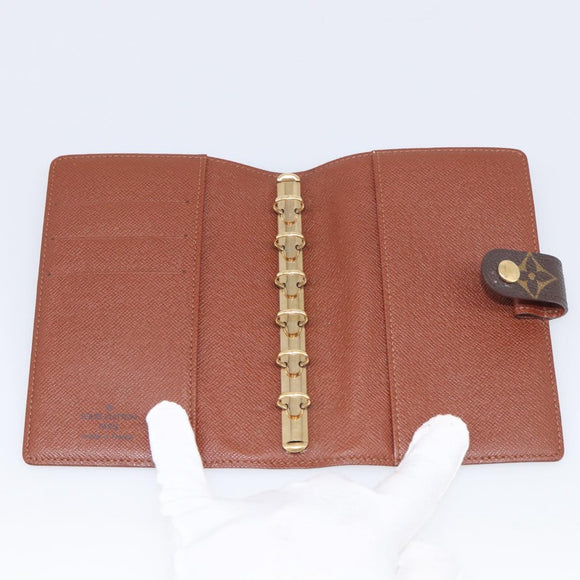 LOUIS VUITTON Monogram Agenda PM Day Planner Cover R20005 LV Auth SK305A