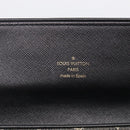 LOUIS VUITTON Monogram Mini Lin Porte Tresor Wallet Black M92445 LV Auth SK308-12
