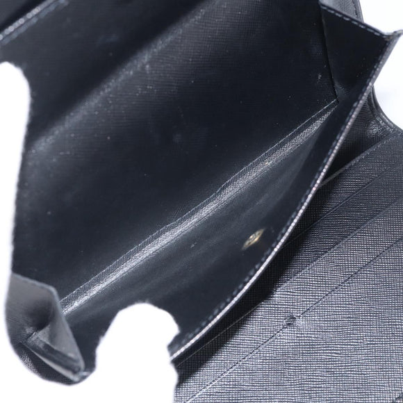 LOUIS VUITTON Monogram Mini Lin Porte Tresor Wallet Black M92445 LV Auth SK308