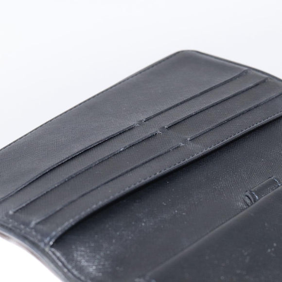 LOUIS VUITTON Monogram Mini Lin Porte Tresor Wallet Black M92445 LV Auth SK308