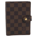 LOUIS VUITTON Damier Ebene Agenda PM Day Planner Cover R20029 LV Auth SK310A-2
