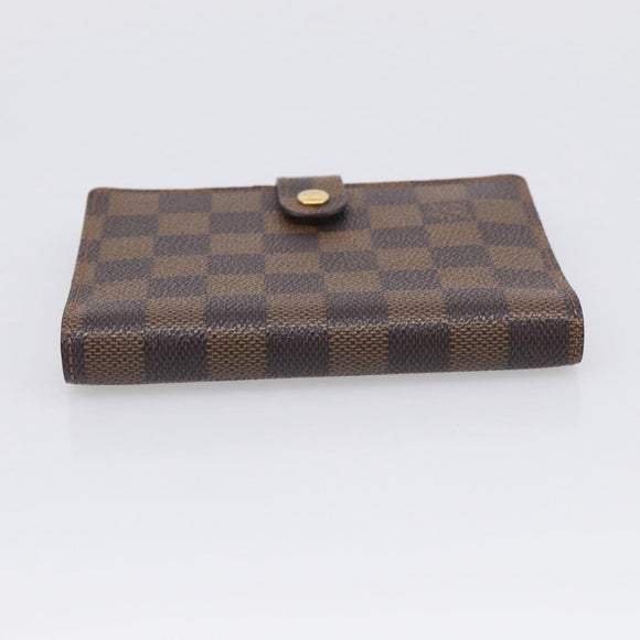 LOUIS VUITTON Damier Ebene Agenda PM Day Planner Cover R20029 LV Auth SK310A