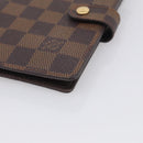 LOUIS VUITTON Damier Ebene Agenda PM Day Planner Cover R20029 LV Auth SK310A-8