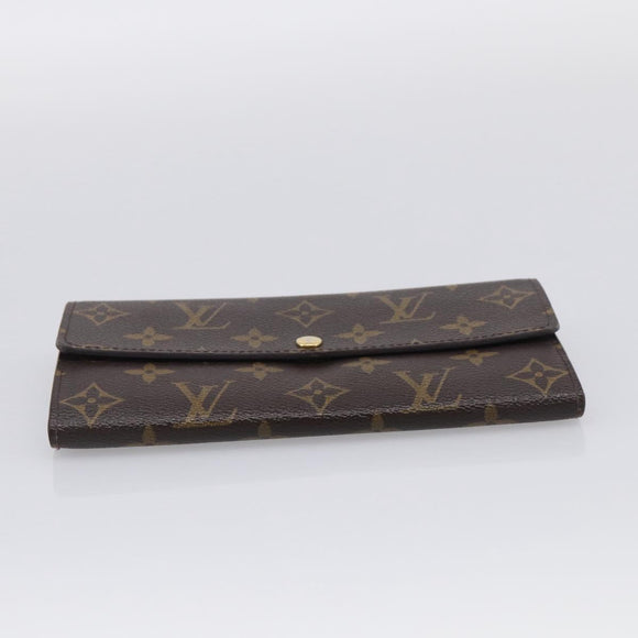LOUIS VUITTON Monogram Portefeuille Sarah Long Wallet M61734 LV Auth SK314