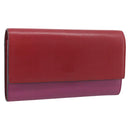GUCCI Long Wallet Leather Red Gold 410100 Auth SK316-1