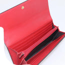 GUCCI Long Wallet Leather Red Gold 410100 Auth SK316-13