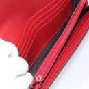 GUCCI Long Wallet Leather Red Gold 410100 Auth SK316-15