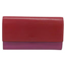GUCCI Long Wallet Leather Red Gold 410100 Auth SK316-2