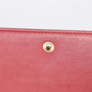 GUCCI Long Wallet Leather Red Gold 410100 Auth SK316-23