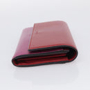 GUCCI Long Wallet Leather Red Gold 410100 Auth SK316-5