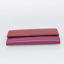 GUCCI Long Wallet Leather Red Gold 410100 Auth SK316-7