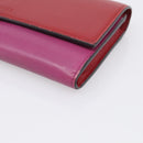 GUCCI Long Wallet Leather Red Gold 410100 Auth SK316-8