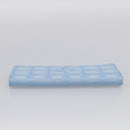 CHANEL New Travel line Long Wallet Nylon Light Blue Silver CC Auth SK325-6
