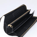 LOUIS VUITTON Monogram Empreinte Zippy Long Wallet Black M61864 LV Auth SK326-13