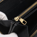 LOUIS VUITTON Monogram Empreinte Zippy Long Wallet Black M61864 LV Auth SK326-16