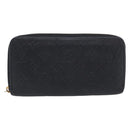 LOUIS VUITTON Monogram Empreinte Zippy Long Wallet Black M61864 LV Auth SK326-2