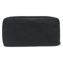 LOUIS VUITTON Monogram Empreinte Zippy Long Wallet Black M61864 LV Auth SK326-3