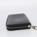 LOUIS VUITTON Monogram Empreinte Zippy Long Wallet Black M61864 LV Auth SK326-4